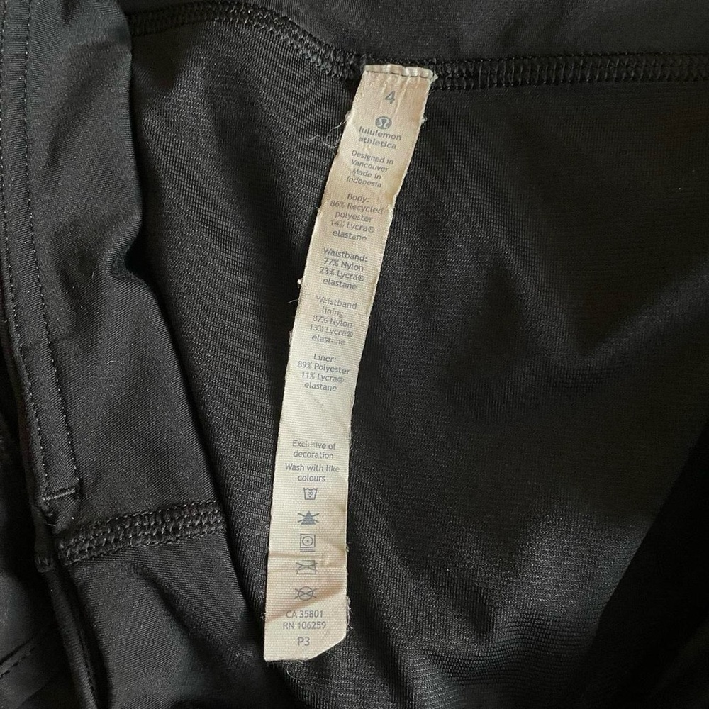 Lululemon Black Running Shorts - Size 4 - Picture 8 of 8